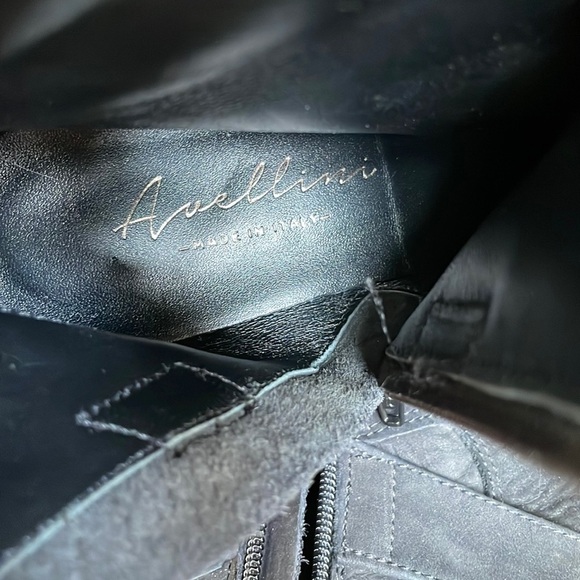 Brand New Avellini Genuine Leather Black Heeled Zipper Ankle Boots Made in Italy - Picture 14 of 15